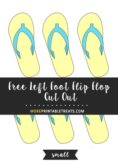 Free Left Foot Flip Flop Cut Out - Small