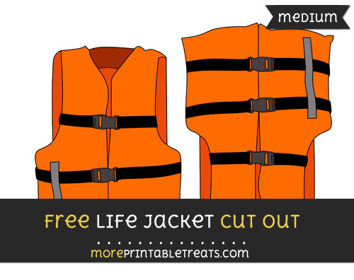 Free Life Jacket Cut Out - Medium Size Printable