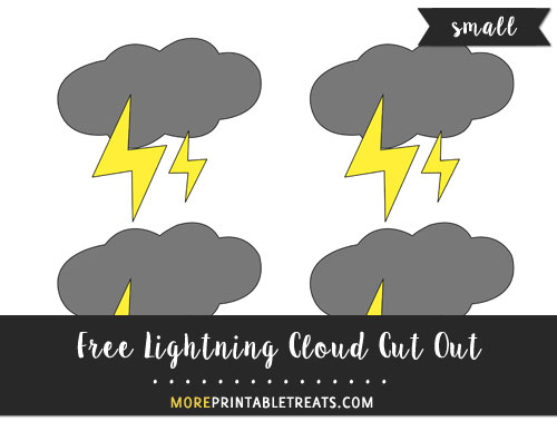 Free Lightning Cloud Cut Out - Small
