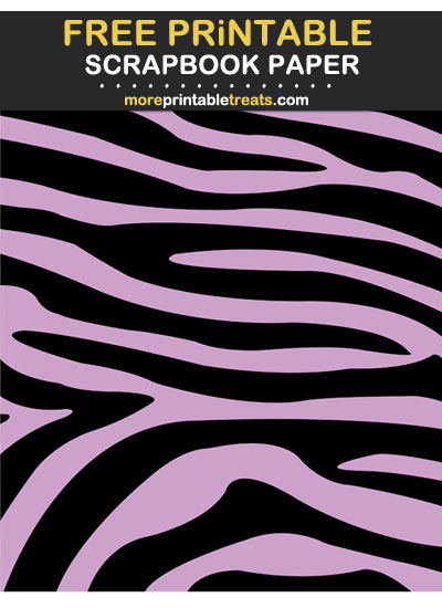 Free Printable Lilac Zebra Print Scrapbook Paper