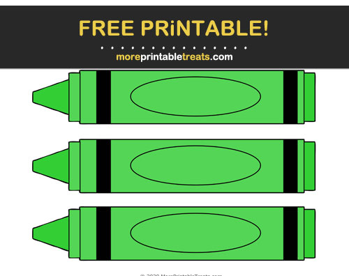 Free Printable Lime Green Crayon Cut Outs