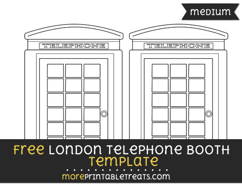 Free London Telephone Booth Template - Medium