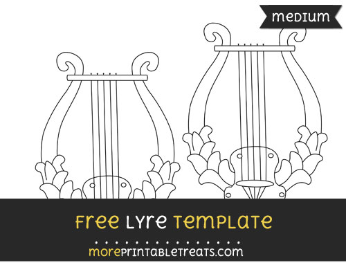 Free Lyre Template - Medium