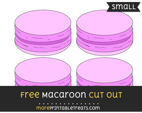 Free Macaroon Cut Out - Small Size Printable