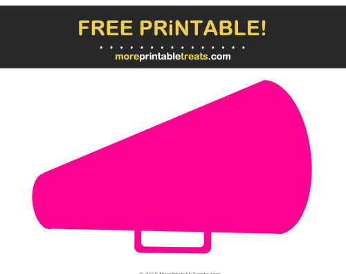 Free Printable Magenta Cheer Megaphone Cut Out