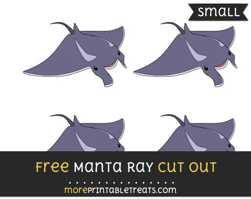 Free Manta Ray Cut Out - Small Size Printable