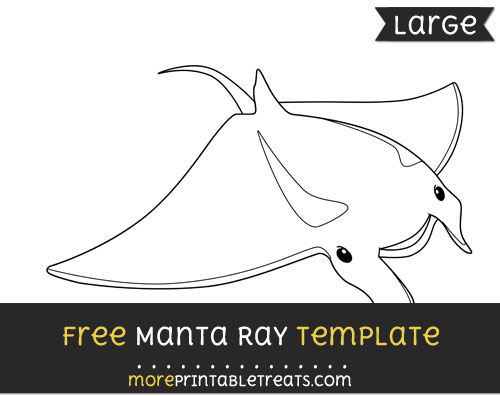 Free Manta Ray Template - Large