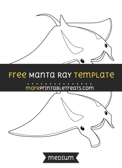 Free Manta Ray Template - Medium