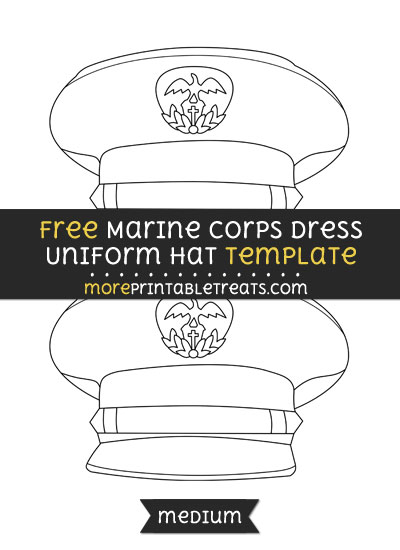 Free Marine Corps Dress Uniform Hat Template - Medium