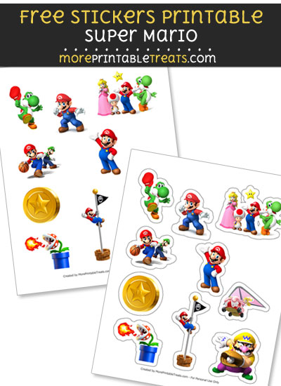 FREE Mario Bros Stickers Printable to Print at Home