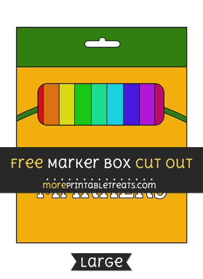 Free Marker Box Cut Out - Large size printable