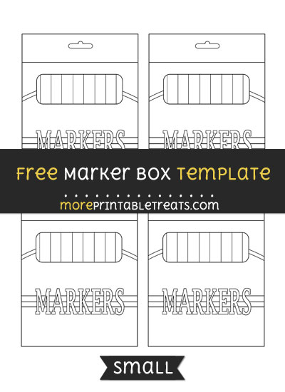Free Marker Box Template - Small