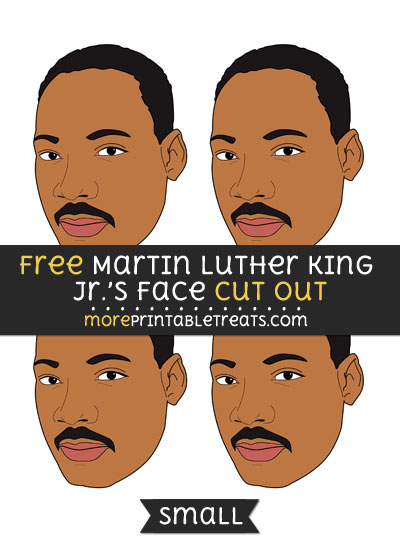 Free Martin Luther King Jrs Face Cut Out - Small Size Printable