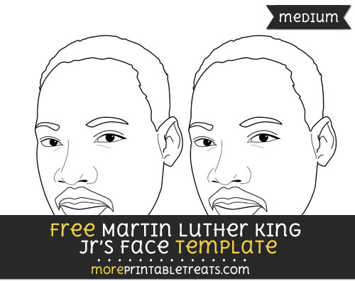 Free Martin Luther King Jrs Face Template - Medium