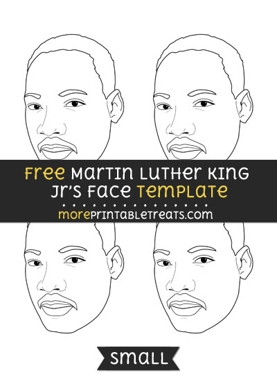 Free Martin Luther King Jrs Face Template - Small