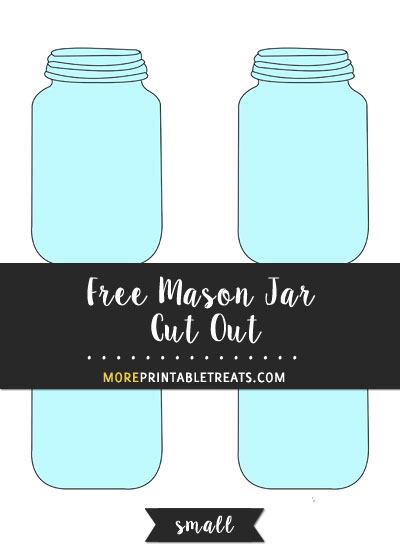 Free Mason Jar Cut Out - Small