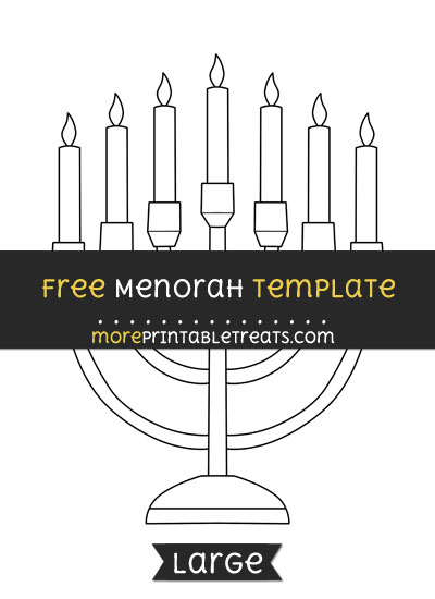 Free Menorah Template - Large
