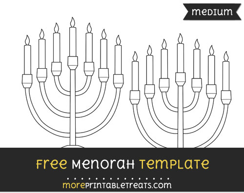 Free Menorah Template - Medium