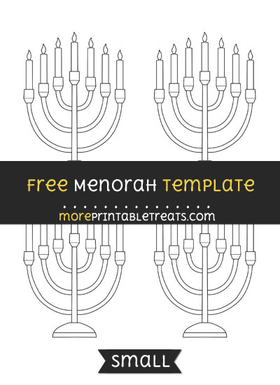 Free Menorah Template - Small