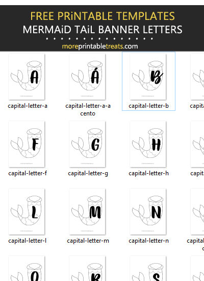 Free Printable Mermaid Tail Alphabet Templates