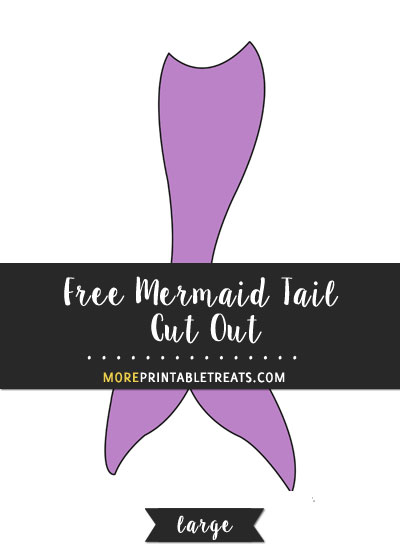 Free Mermaid Tail Cut Out - Large