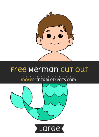 Free Merman Cut Out - Large size printable