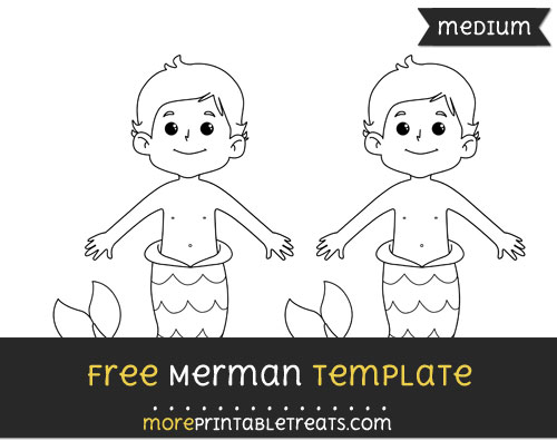 Free Merman Template - Medium