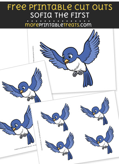 Free Mia the Bluebird Cut Outs - Printable - Sofia the First