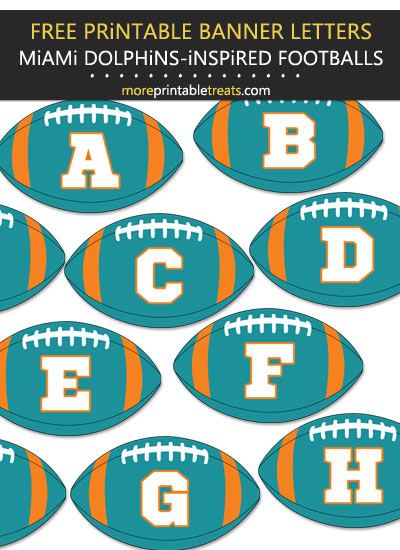 Free Printable Miami Dolphins-Inspired Football Alphabet