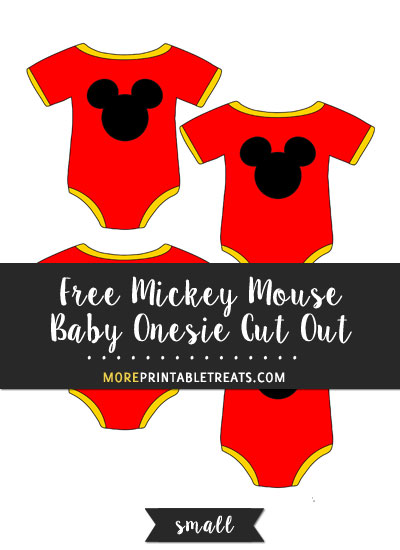 Free Mickey Mouse Baby Onesie Cut Out - Small