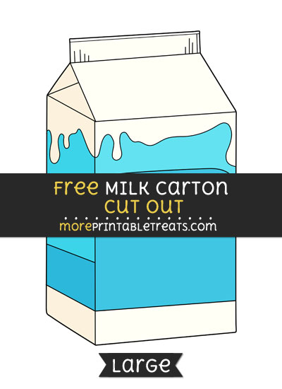 Free Milk Carton Cut Out - Large size printable