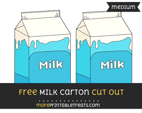 Free Milk Carton Cut Out - Medium Size Printable