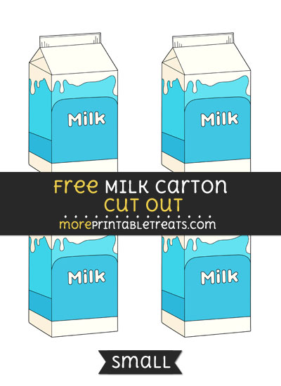 Free Milk Carton Cut Out - Small Size Printable