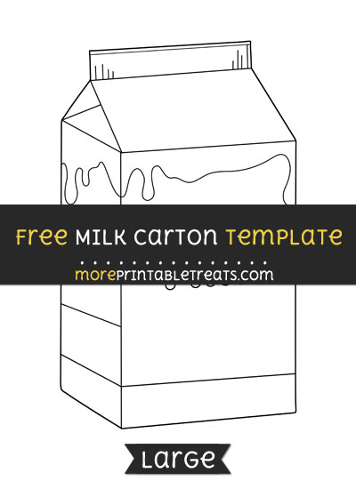 Free Milk Carton Template - Large