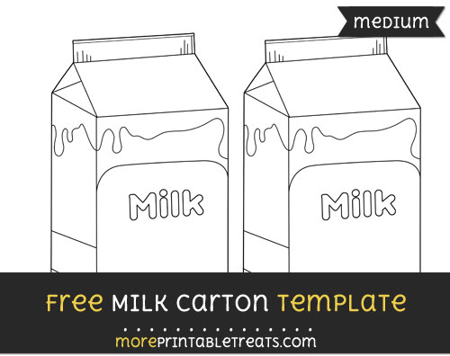 Free Milk Carton Template - Medium