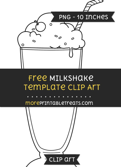 Free Milkshake Template - Clipart