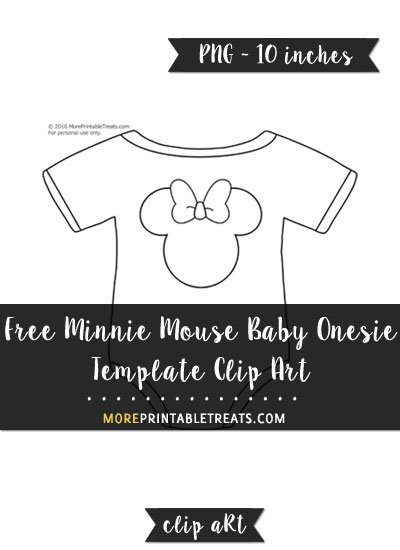 Free Minnie Mouse Baby Onesie Template - Clipart
