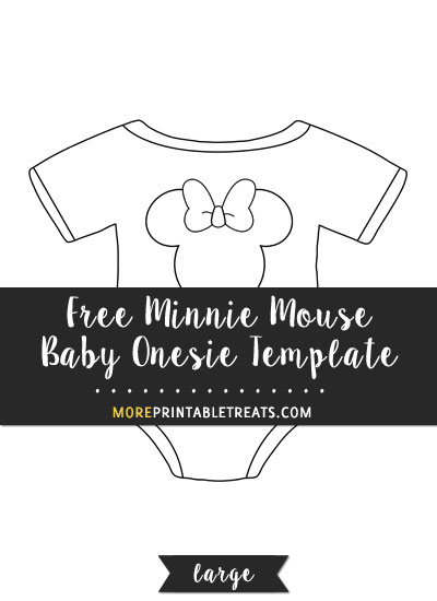 Free Minnie Mouse Baby Onesie Template - Large