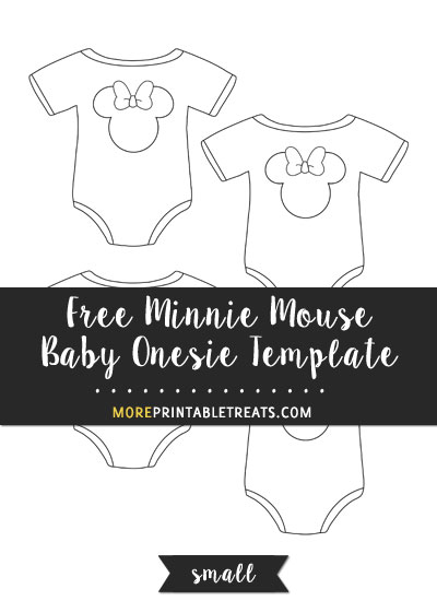 Free Minnie Mouse Baby Onesie Template - Small Size