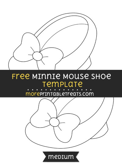 Free Minnie Mouse Shoe Template - Medium