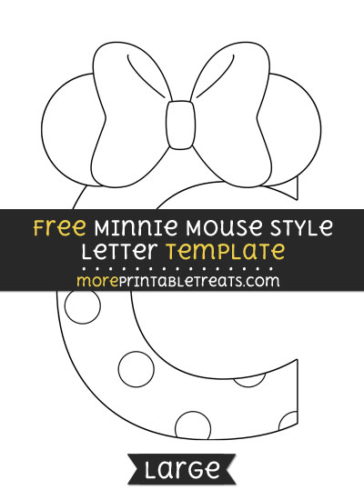 Free Minnie Mouse Style Letter C Template - Large