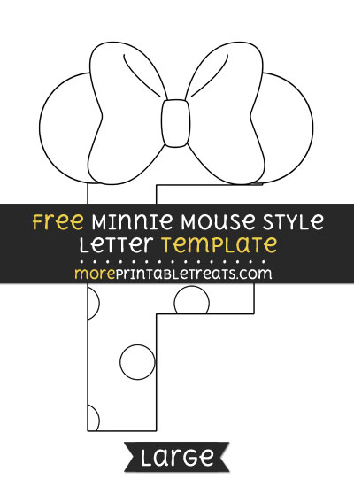 Free Minnie Mouse Style Letter F Template - Large