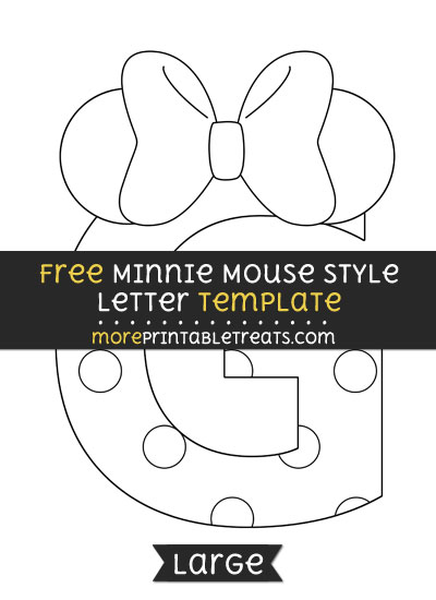 Free Minnie Mouse Style Letter G Template - Large