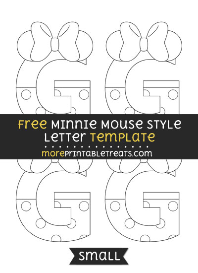 Free Minnie Mouse Style Letter G Template - Small