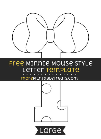 Free Minnie Mouse Style Letter I Template - Large