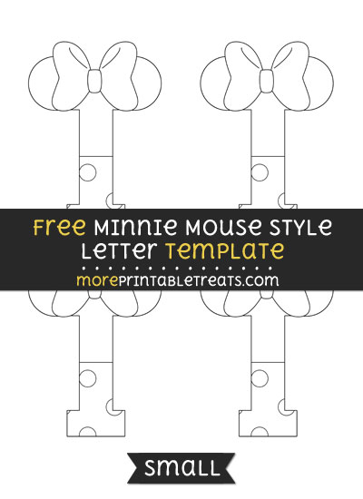 Free Minnie Mouse Style Letter I Template - Small