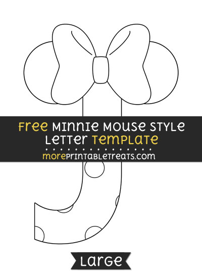 Free Minnie Mouse Style Letter J Template - Large