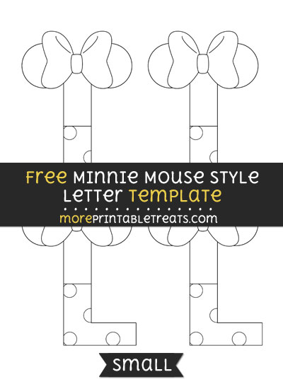 Free Minnie Mouse Style Letter L Template - Small