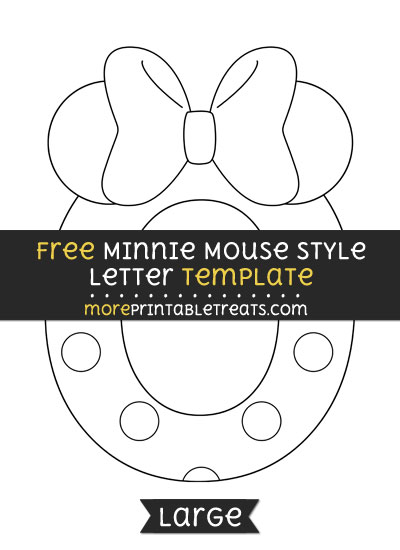 Free Minnie Mouse Style Letter O Template - Large
