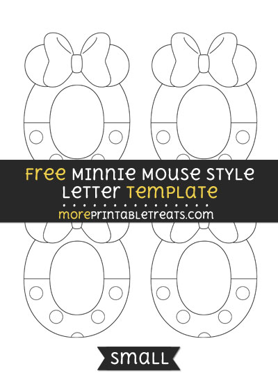 Free Minnie Mouse Style Letter O Template - Small